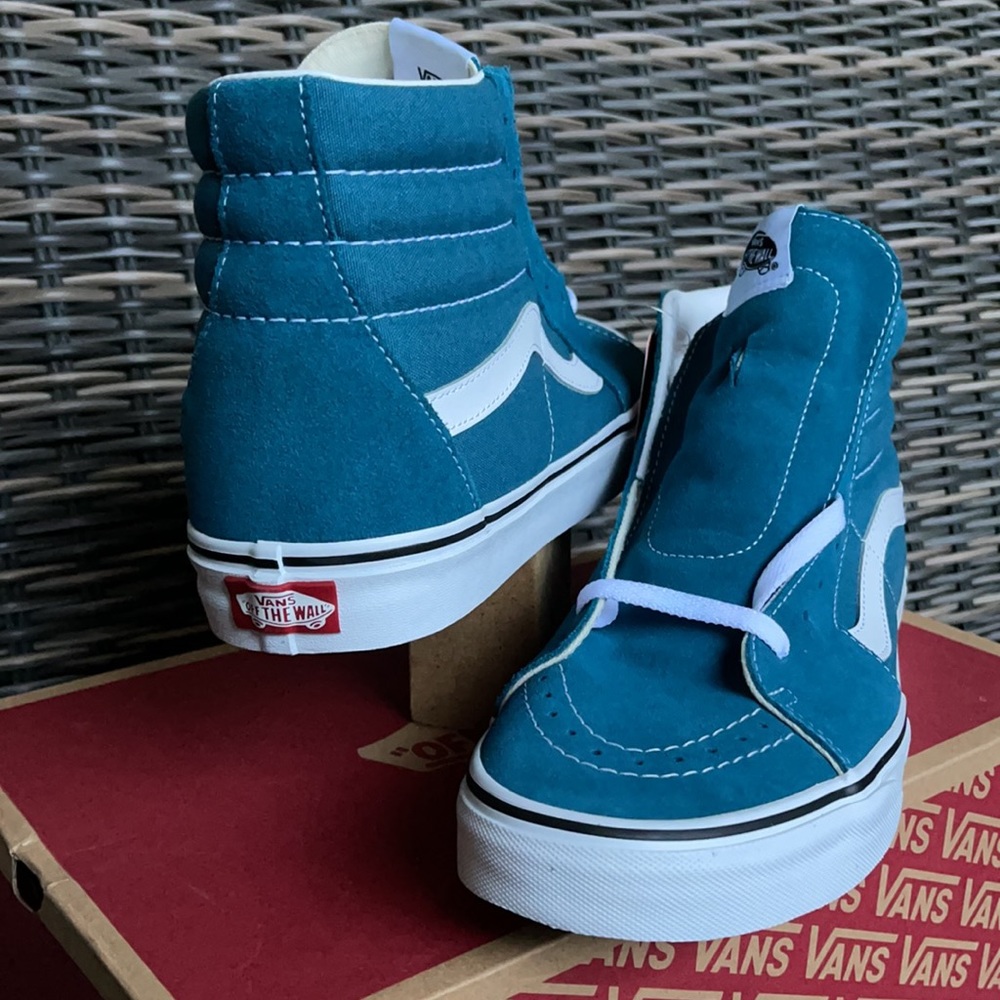 Vans Sk8-Hi Blue Coral/True White MENS - Picture 10 of 16